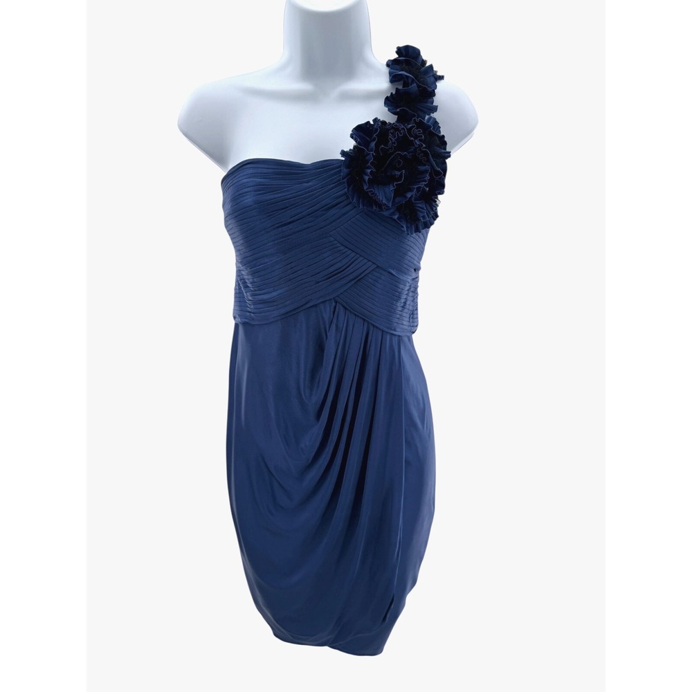 bcbg one shoulder dress blue BCBGMaxAzria | Dresses | Bcbgmaxazria Addison Bodycon Ink Sheath M Bridesmaid Size:M (6-8) How To Match Your Model is 5’7 and Botanica